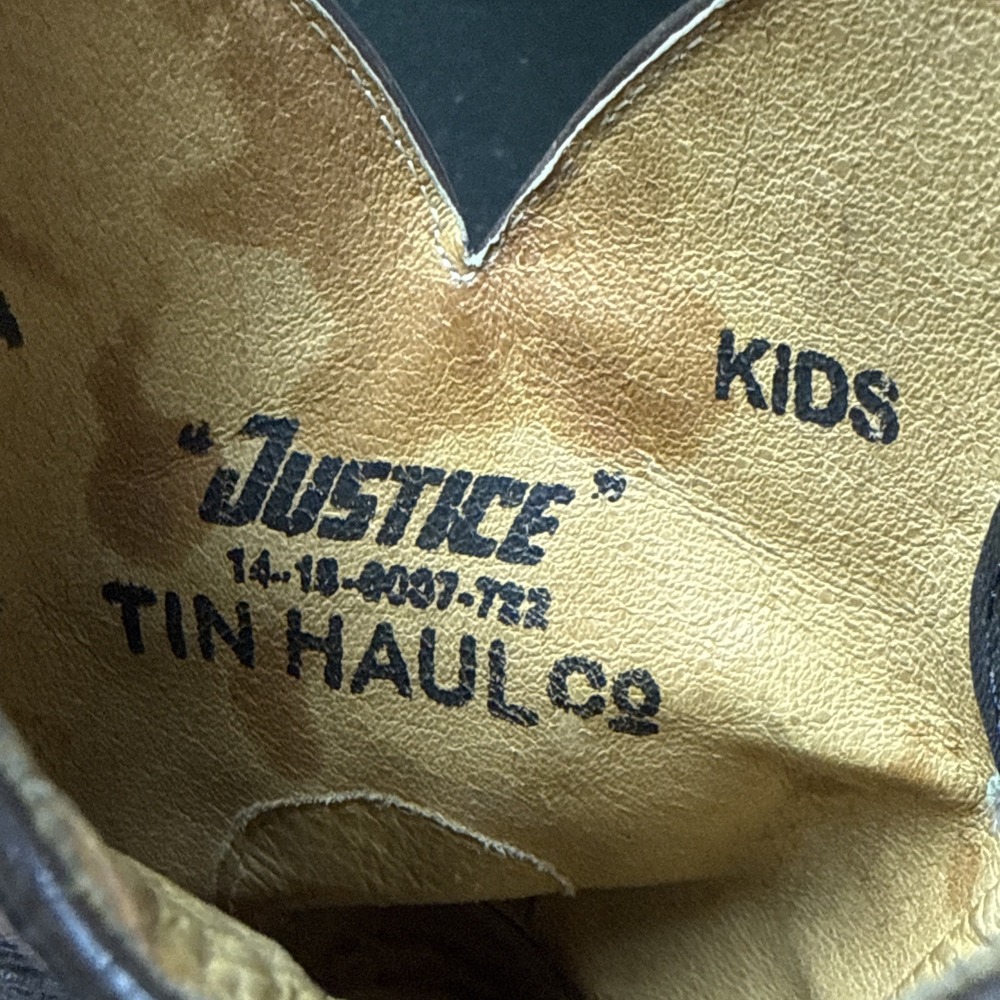 Tin Haul Kids Western Boots Brown Leather Size 13 - Picture 13 of 13